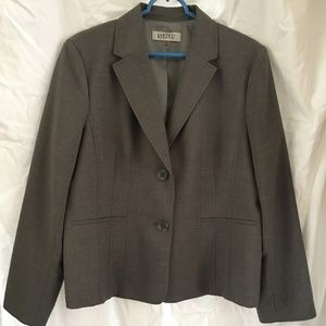 Kasper Women's Gray Two-Button Suit Jacket Size 18